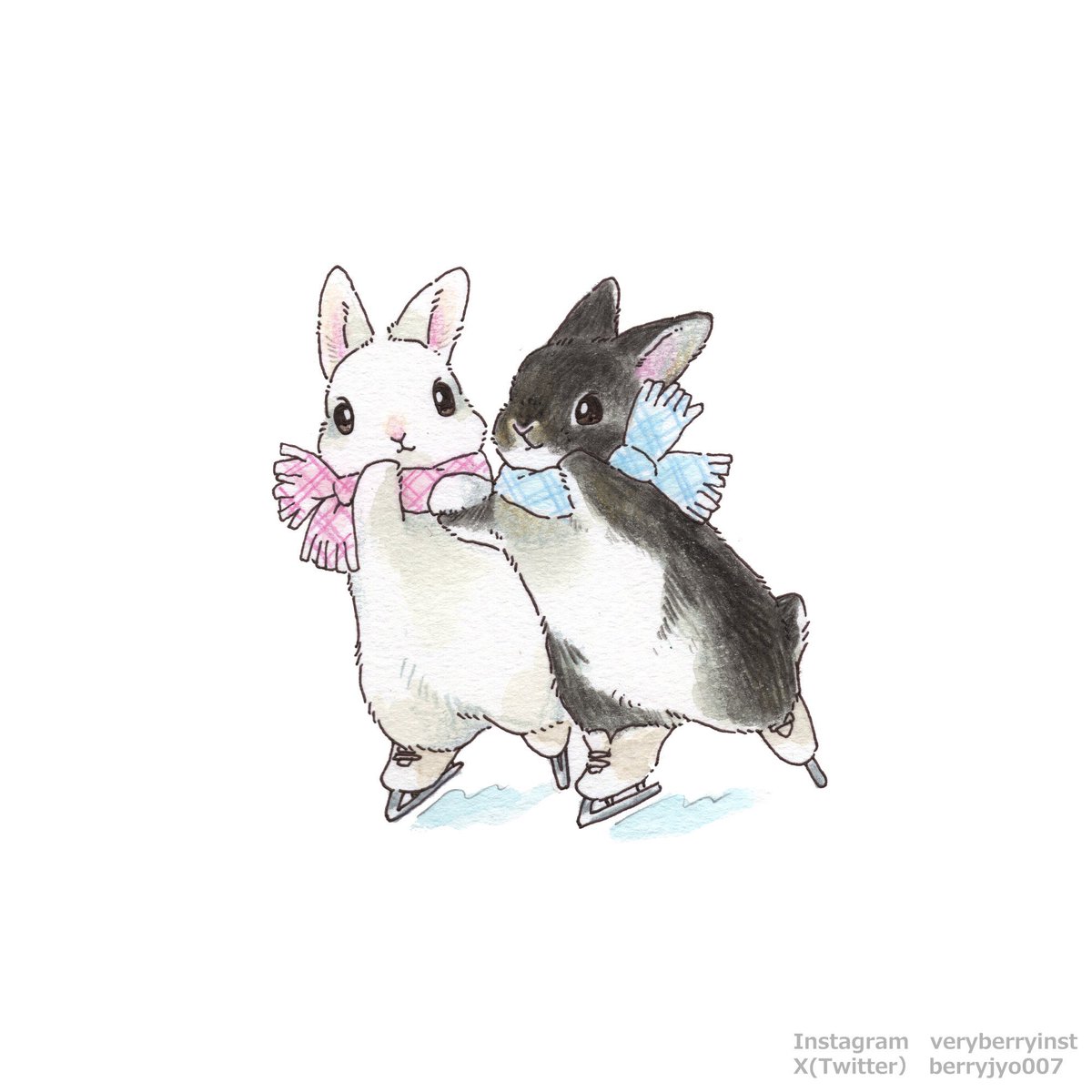 「うさぎさんのデート」|VeryBerry うさぎ星さん4/8-9出展のイラスト