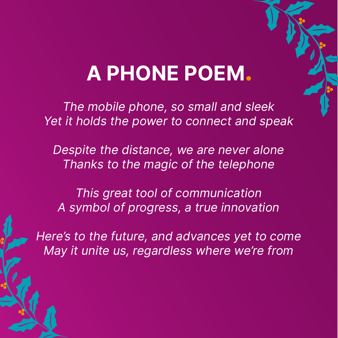 Dstny_Group's tweet image. 🤖✨ A collaboration between human creativity and the magic of AI! Last year, we teamed up to craft a poetic ode to the ever-connecting power of mobile phones. Here&apos;s to the marvels of technology and the poetic touch of human and artificial minds. 📱🌐 #HumanAIHarmony #TechPoetry