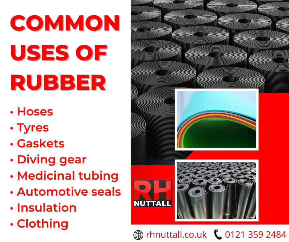 RH_Nuttall's tweet image. Ever wondered about the versatility of rubber beyond tyres and erasers? 

At RH Nuttall, we specialise in various rubber rolls—neoprene, nitrile, EPDM, and natural rubber 🚗📏

Ready to roll with rubber? Enquire now! 📧📞

rhnuttall.co.uk/sheeting/rubbe…

#RubberRoll