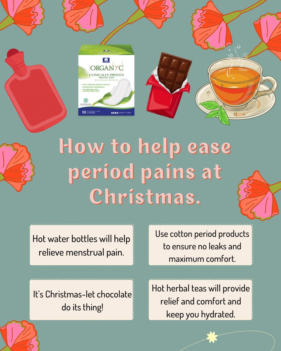organycuk's tweet photo. It's not ideal to have a Christmas period during the festive period, especially when it brings cramps.  Here are a few ways to get you through so that you can enjoy the festivities 😃

https://t.co/UphZ8xRbc7 https://t.co/irBaDMcIeX
