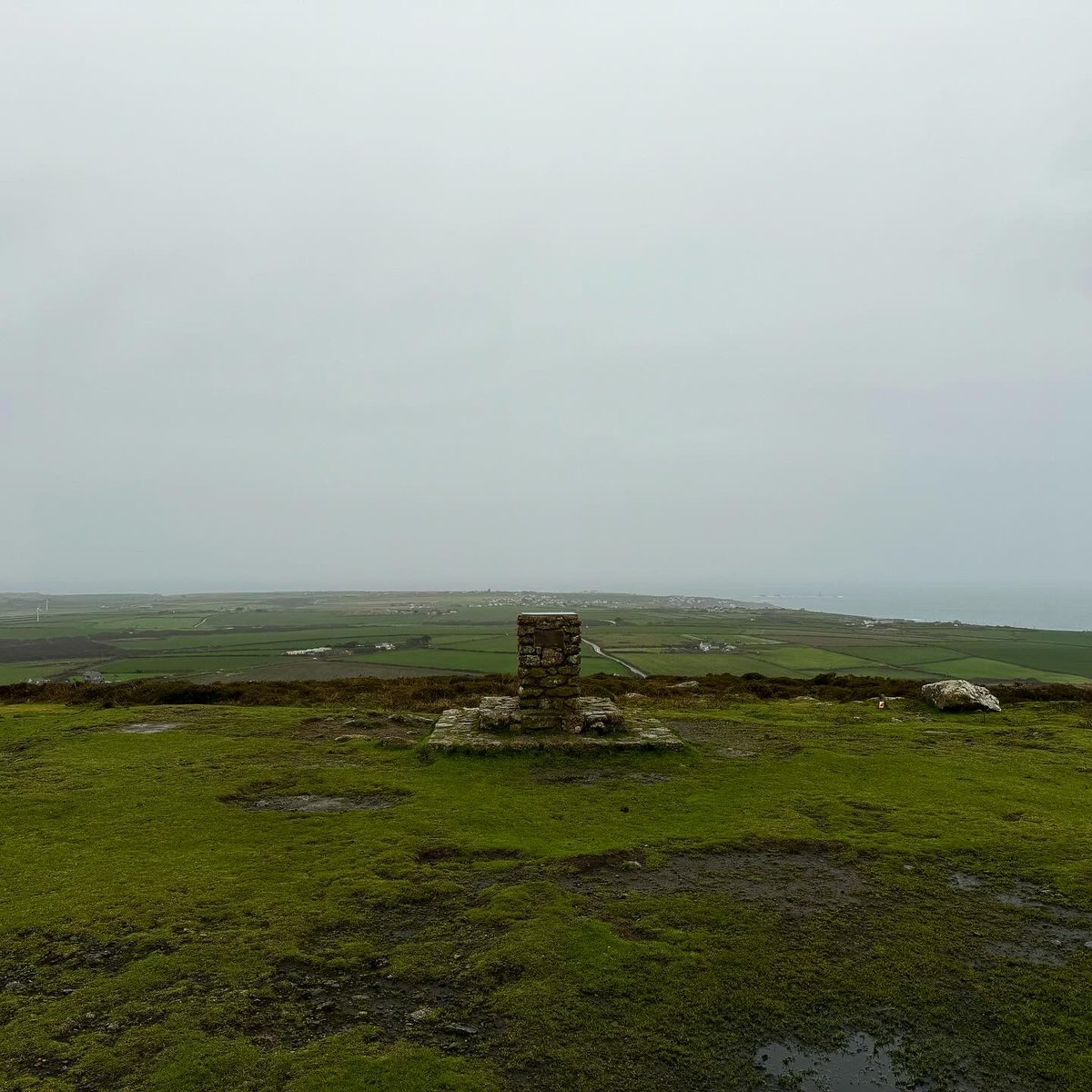 sarahmcquaid's tweet photo. Yesterday’s weather wasn’t the most conducive for the traditional #BoxingDay/#StStephensDay #walk, but even in steady rain there were fine views of #Sennen, the #Brisons & #StBuryan #churchtower (in 3rd pic — that’s Sennen Church tower in 1st one) mfrom top of #ChapelCarnBrea. -> https://t.co/BRfiL1yqXj