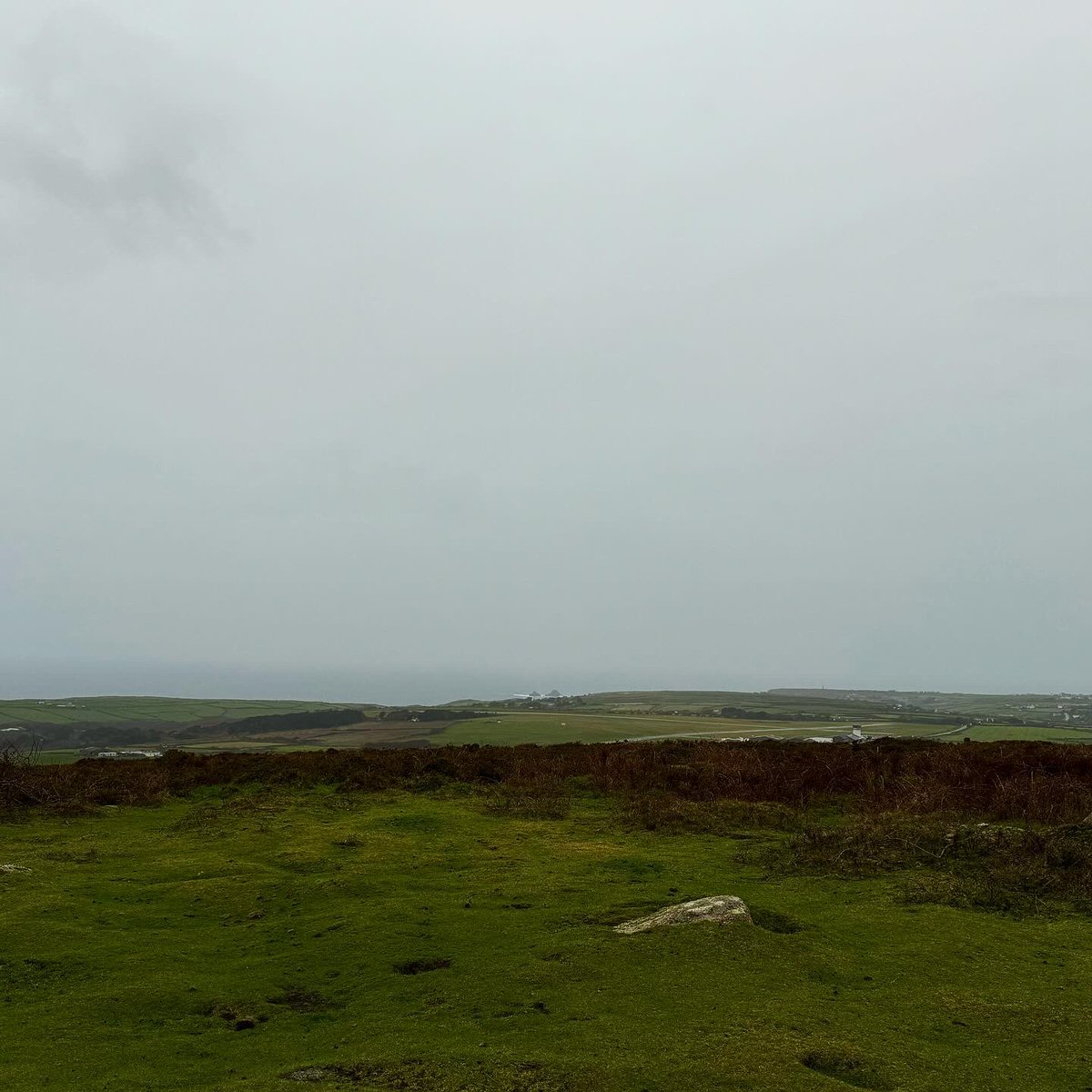 sarahmcquaid's tweet photo. Yesterday’s weather wasn’t the most conducive for the traditional #BoxingDay/#StStephensDay #walk, but even in steady rain there were fine views of #Sennen, the #Brisons & #StBuryan #churchtower (in 3rd pic — that’s Sennen Church tower in 1st one) mfrom top of #ChapelCarnBrea. -> https://t.co/BRfiL1yqXj