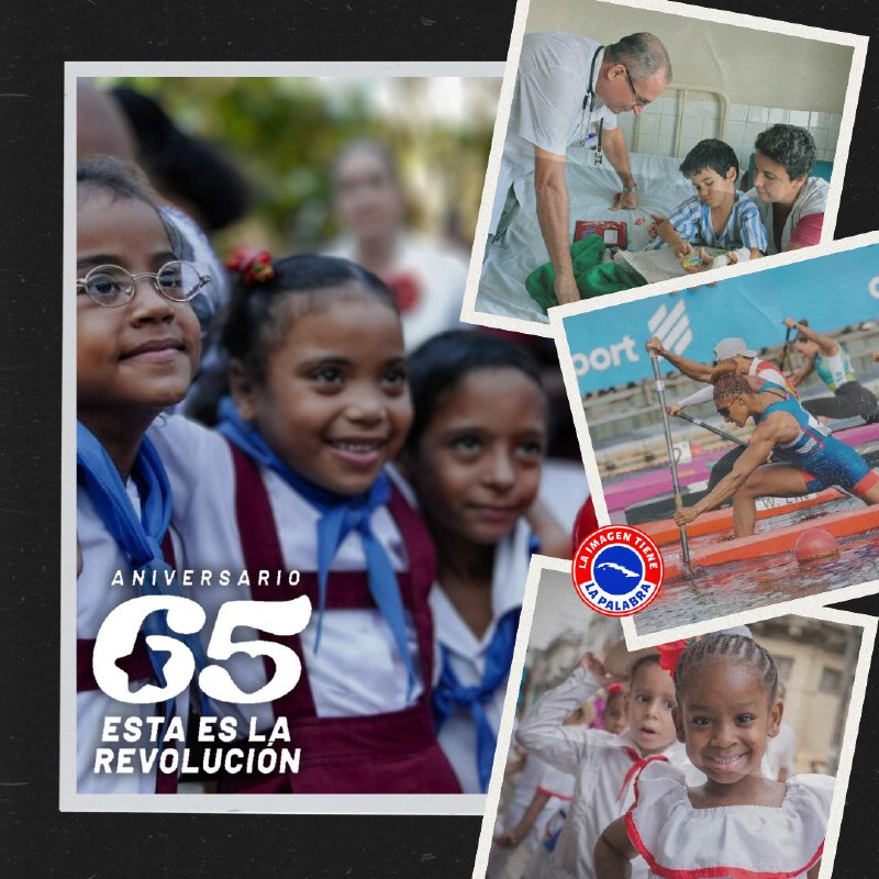 65 años y la #RevoluciónCubana sigue aquí triunfante. #TodosPorCuba #DeZurdaTeam <a href="/CaguairanCuba/">Caguairán</a>