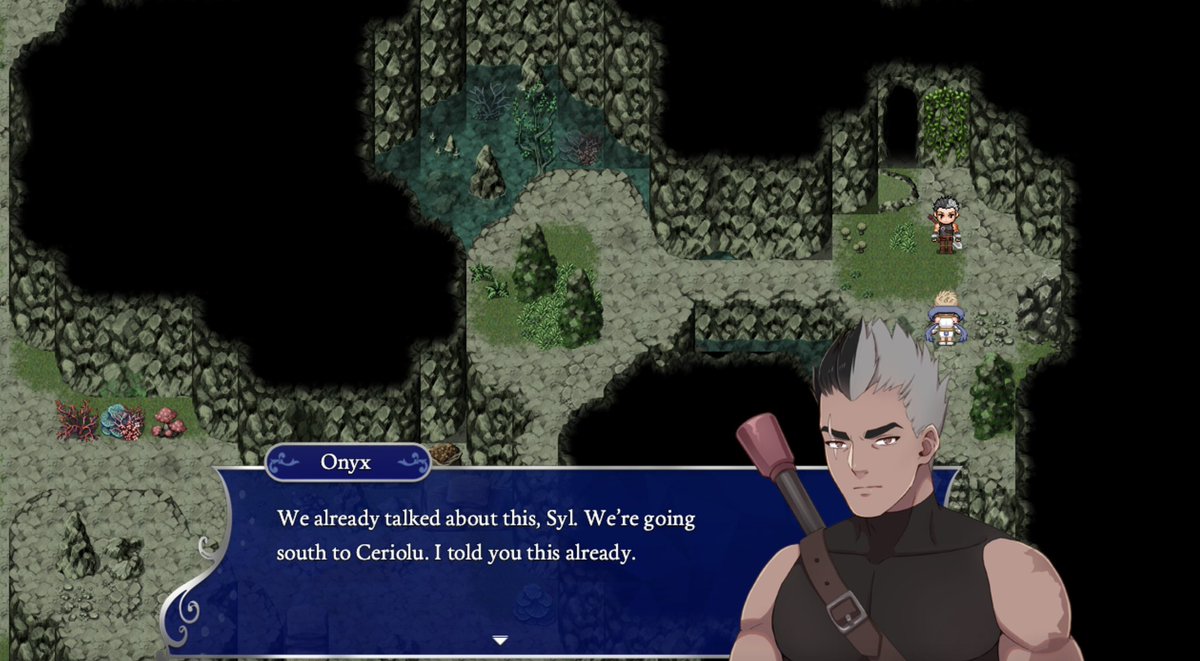 Onyx and Syl through the Deep Cavern. What aids their drive to journey through this dangerous cave?