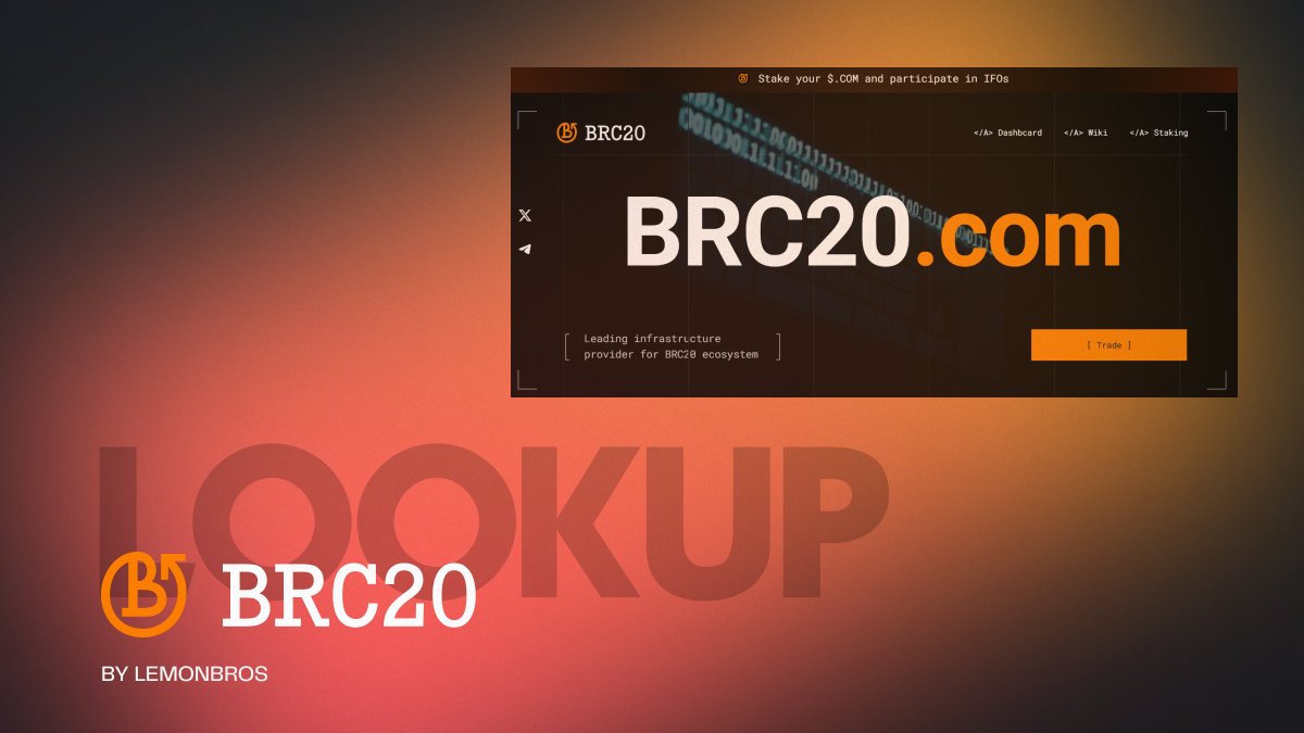LemonBrothersDD's tweet photo. Let's explore a project that could be the go-to starting point for retail investors looking to enter the BRC20 space. 

@BRC20com is one of our highest conviction bets in that area.

Follow us and bookmark this as we will be posting updates. #BRC20 #BRC20铭文 

______

PRODUCT

@BRC20com aims to become the leading all-in-one solution for the BRC20 space.

They are currently developing a product based on four key features:

1. Dashboard for market insights

You can find financial data similar to Coingecko and also access details about:

- Trends - based on mints, inscribes, and transfers.

- Hot Mints - sorted by holders, transactions, and mints.

- Whale Alerts - which $ticker was bought, how much, and at what price.

- Smart Money - you can monitor wallets indicated as "smart" are doing on-chain.

2. A staking platform to earn partner’s tokens.

By staking your $COM tokens, you can:

- Participate in IFO (Initial Farming Offering) for upcoming BRC20 protocols.

- Join Raffle drops for ordinal projects. The more $COM you have, the more chances you have to win.

- Presale - get early access to upcoming projects in the Bitcoin ecosystem.

Note that:
- You can choose only one IFO at a time.
- The farming period is approximately 2 weeks.
- Staking is gasless and remains in your custody.
- You will not be able to claim any rewards before the completion of the IFO event.

They recently partnered with @darkcity_x and @OrdBridge, and now you can farm $DRK and $BRGE tokens directly on their platform, earning approximately 20% APY. 

For more information, visit: 
https://t.co/F1Ao3u0gNI

________

3. The Super App - mobile app that aims to be a hub for BRC20, offering easy Bitcoin transactions, wallet creation, network bridging, and DeFi services like swapping and staking.

Simply: All their products are available also under one simple mobile app, not just a browser.

Here is a sneak peek 👀
https://t.co/ka1pTVhqTw

4. Launchpad

- Similar to IFO users can stake their $COM tokens to take part in IDOs

- Users will be categorized into different tiers based on the amount of $COM tokens they hold in their wallets. These tiers grant access to FCFS token launches.

- You can participate in both IFOs and Launchpad projects simultaneously.

________

$COM - Tokenomics (Snapshot 27.12.2023):

- Distribution: Free Mint
- Market Cap (Mcap): $83 million
- Price: $3.9
- 24-Hour Trading Volume: $500,000
- Supply: 21 million
- Total Minted Tokens: 21 million
- Minting Limit: 1,000
- Holders: 7,241
- Total Transactions: 56,271

________

What's Coming Next?

- The first launchpad project will be announced this week.

- The Super App will go live in Q1 2024.

- The AMM launch is on the horizon.

- More IFO.

- Additional CEX listings are in the works.

________

Pumpamentals

✖️ Cult Leader?
✅ Engaged Community?
✅ Influencer Support?
✖️ Meme Marketing?
✅ Fresh Token? (this cycle)
✅ Strong narrative

________

🐂 Bull points

- I like that https://t.co/sYn6qLkKUC is focused on user experience this will help onboard people to the BRC20 space.

- Launchpads perform well in bull markets. They have already partnered with solid projects, and people want to have exposure to presales during a bull run, which will increase the demand for $COM.

- There are rumors that they bought https://t.co/sGJ8aN7UHf domain from ordinalswallet for 21 BTC, indicating that they are serious about this project.

- They hinted that there will be swapping features in their super app and also in their web app, which could make them a leader in the BRC20 DeFi space.

- Additionally, they aim to be multi-chain (EVM compatible). To achieve this, they will likely need to buy $COM off the market and wrap it into $wCOM. This approach also has the potential to bring more liquidity from Ethereum.

- At $80 million, we are still early.

- They are partnering with influential people in the industry.

________

Let's speculate on the potential price of $COM in this cycle, considering it might reach the highs achieved by top Ethereum projects in the previous bull market. 👀

- Uniswap - Mcap 22 billion → $COM could be $119.05

- Aave - Mcap 7.6 billion → $COM could be $228.57

- Maker - Mcap 4.8 billion → $COM could be $361.90

- Curve - Mcap 2.5 billion → $COM could be $1,047.62

*It's important to note that we're comparing $COM to these Ethereum giants not in terms of utility, but as pioneering leaders. Also, keep in mind that Bitcoin has a larger market cap than Ethereum.

________

 Bear points

- Already facing competition from @dot_swap and @dexordi , and with more likely to emerge as BRC20 interest rises, there's a chance the attention could get diluted.

- No audit yet, and even though the team looks pro, it still adds a bit of risk.

- New metaprotocols are launching. Their name, BRC20, indicates that they are focused only on BRC20, which is quite limited. It might not be the best approach, but it likely won't be a problem as they might include more protocols. It's just a name.

- There's a risk that Ordinals might be censored by core Bitcoin developers, though it's very unlikely that miners will adopt this.

________

Where to buy?

- https://t.co/55mejE1f4S
- https://t.co/pW0DDOJRCi
- https://t.co/IQzJuXVRf0
- OKX Marketplace
- https://t.co/wvCVTye5E0

________

Links

Website - https://t.co/bC57uWONIn
Twitter - @BRC20com 
Telegram - https://t.co/Io3dU4iA3d

________

This is all just for information purposes and not meant to be financial advice. Please DYOR. 
We do own a bag of $COM.

________

Smart People that are also in:
@CryptoKaduna 
@FarmerJoe0x