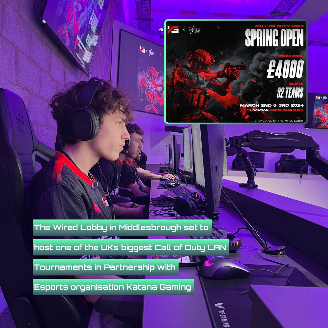 thegamersecho's tweet photo. On of the biggest Call of Duty LAN Tournaments in the UK is heading to Middlesbrough💥
For more information head to the link in our bio 🔗
#esports #gaming #esportsvenue #gamingnews #gamingmagazine #gamingarticle #esportsnews #callofduty #LAN #esportsevent #lantournament https://t.co/7SWCagft78