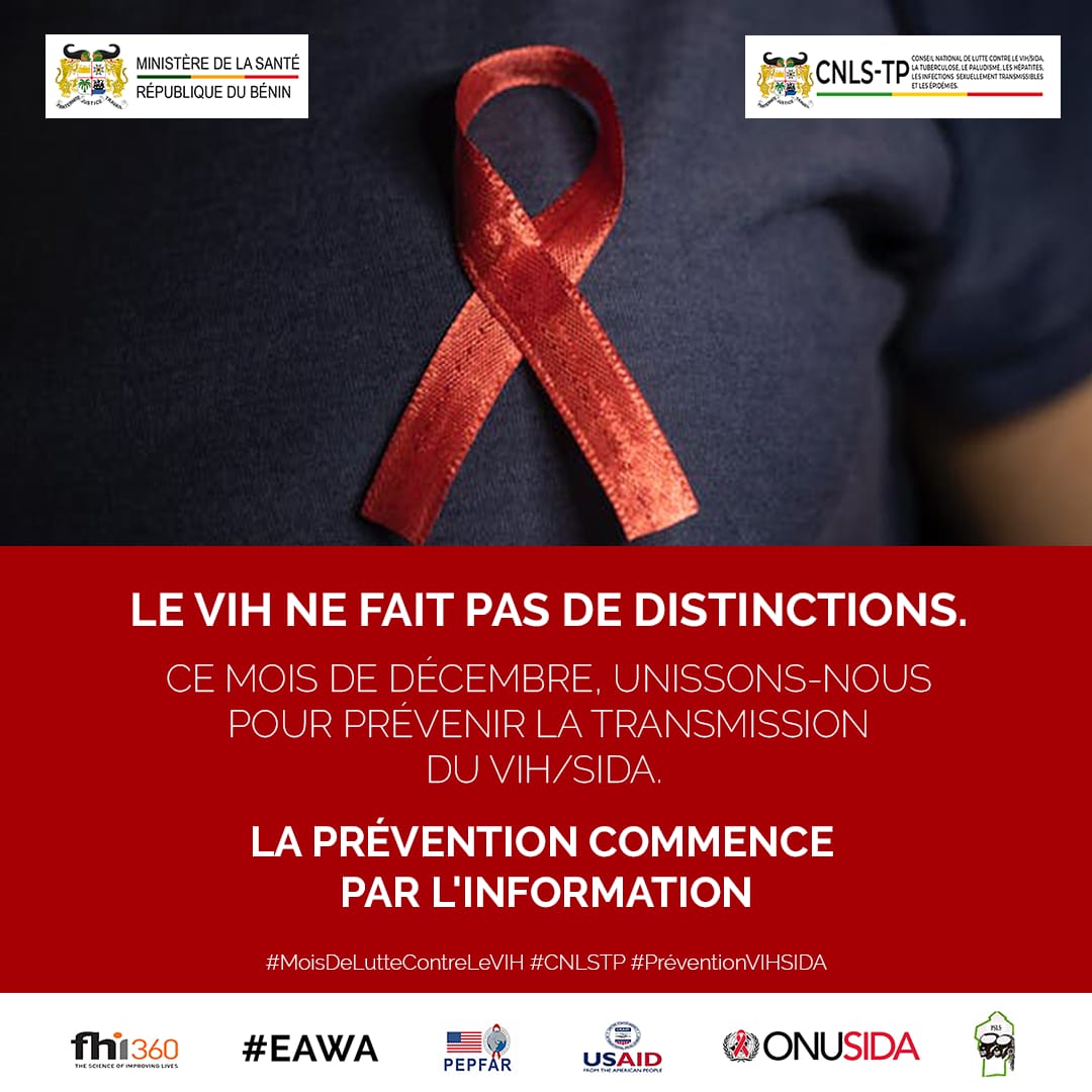 KpotinModeste's tweet photo. Le VIH ne fait pas de distinctions.

Ce mois de décembre, unissons-nous pour prévenir la transmission du VIH/SIDA

La prévention commence par l'information.

#MoisDeLutteContreLeVIH
#CNLSTP
#PréventionVIHSIDA https://t.co/xDbPPAV2qi