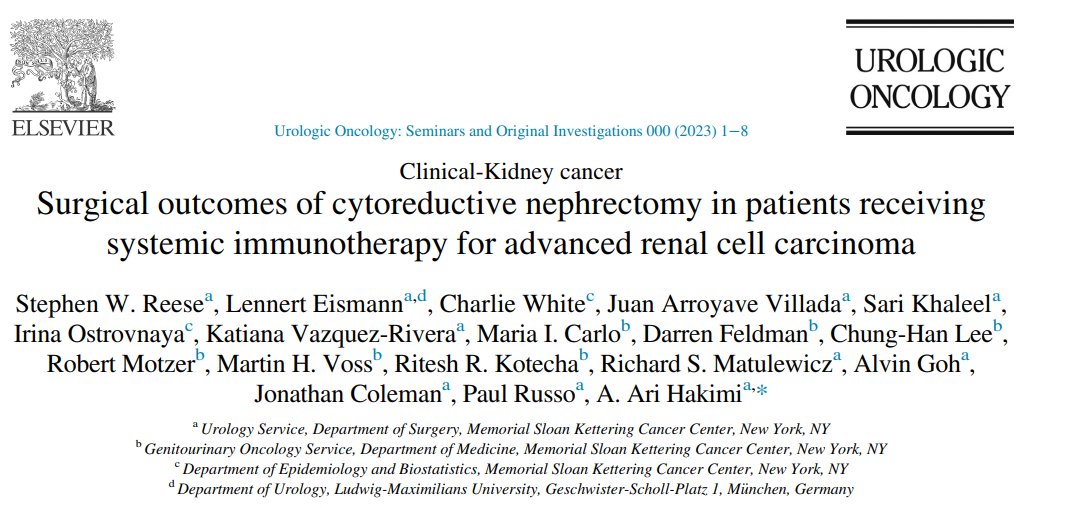 🔬🏥 New Study Reveals: Cytoreductive Nephrectomy Safe for Advanced  Kidney Cancer Patients Undergoing Immunotherapy! 🛡️💉
🔘Use of these agents do not significantly contribute to additional postoperative surgical risk.
 #CancerTreatment  #RenalCellCarcinoma
@OncoAlert @urotoday