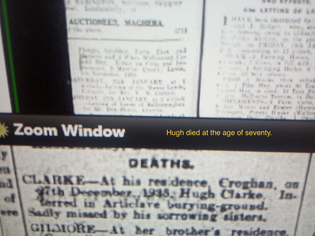 1970to1972's tweet photo. The following died on December the 27th: 
1926 (a Monday)
James Armstrong, aged 31, in the Portstewart area [his grave is in Ballyrashane Church of Ireland churchyard];
Nancy Grissam, aged eighty-four, in the #Aghadowey area 
1928 (a Thursday) 
Anna Troy [0] in the Coleraine area https://t.co/5ev0Nsjfnn