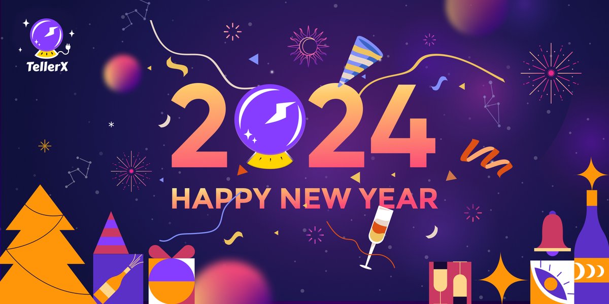 TellerXLabs's tweet photo. 🥳 Happy New Year, #TellerX Fam! 🎉

🌟 Start the year right with a lucrative💰 $USDT campaign and let's create the ultimate #Decentralized #Spirituality 🔮 community together. 

💸 Claim your new year fortune in this 📈 #BullMarket with just one click 👇https://t.co/Yid34IMA5p

☀️ Best wishes to all adventurers embarking on this mysterious journey. ✨

#HappyNewYear #JoinTellerX #Astrology #Web3