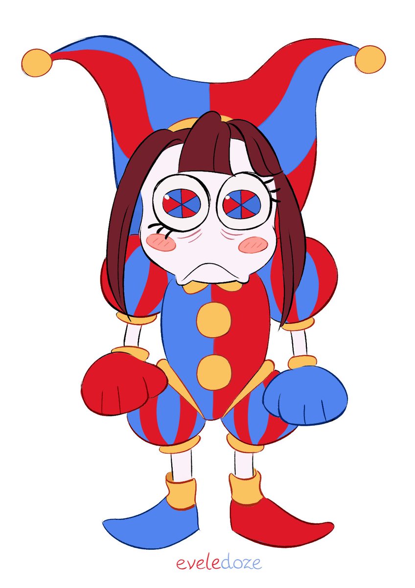 eveledoze's tweet photo. Jax has the simplest design, so he was drawn faster, but Ragata….. drawing her hair is somewhere between pleasure and torture 💀  
#tadc #TheAmazingDigitalCircus https://t.co/IPNRQKSwpS