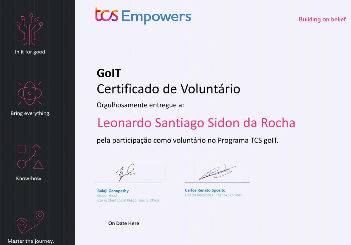 leonardossrocha's tweet photo. Participei pouco, mas contribui de alguma forma e o melhor de tudo, presenciei os resultados. Incrível o impacto na vida dos adolescentes envolvidos. Orgulho e gratidão por estar nesse projeto. Obrigado @TCS https://t.co/E4slZcl0Jg