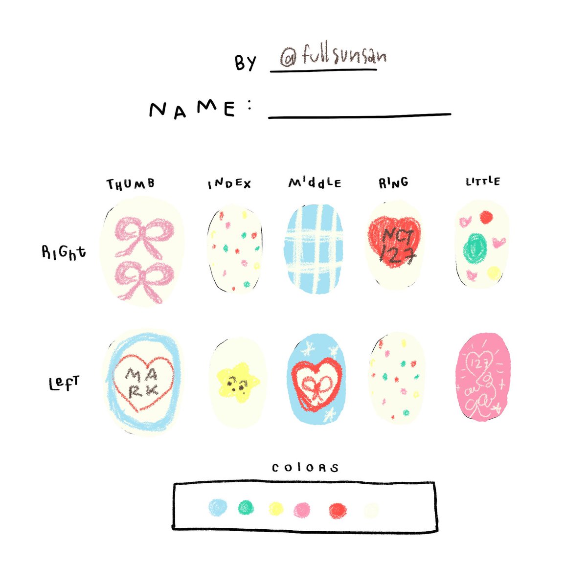 enjoysunsan's tweet photo. nct nails design ⭐️ https://t.co/MxWkaDJDvm