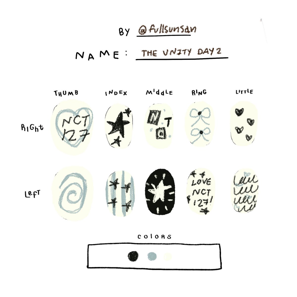 enjoysunsan's tweet photo. nct nails design ⭐️ https://t.co/MxWkaDJDvm