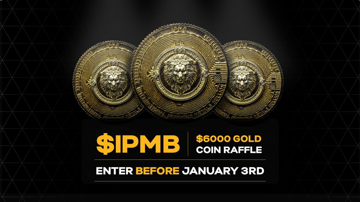 🌟DON’T MISS YOUR CHANCE TO WIN $6000 IN GOLD COINS JUST BY HOLDING 1 IPMB TOKEN!🌟

🚀Win one of three 24-carat gold coins, each worth over $2000🚀

🏆Enter now for your chance to win!🏆

Just fill out this Google Form below👇
forms.gle/6dmHjwkkAoA9Zr…

$IPMB #LoyaltyRewards