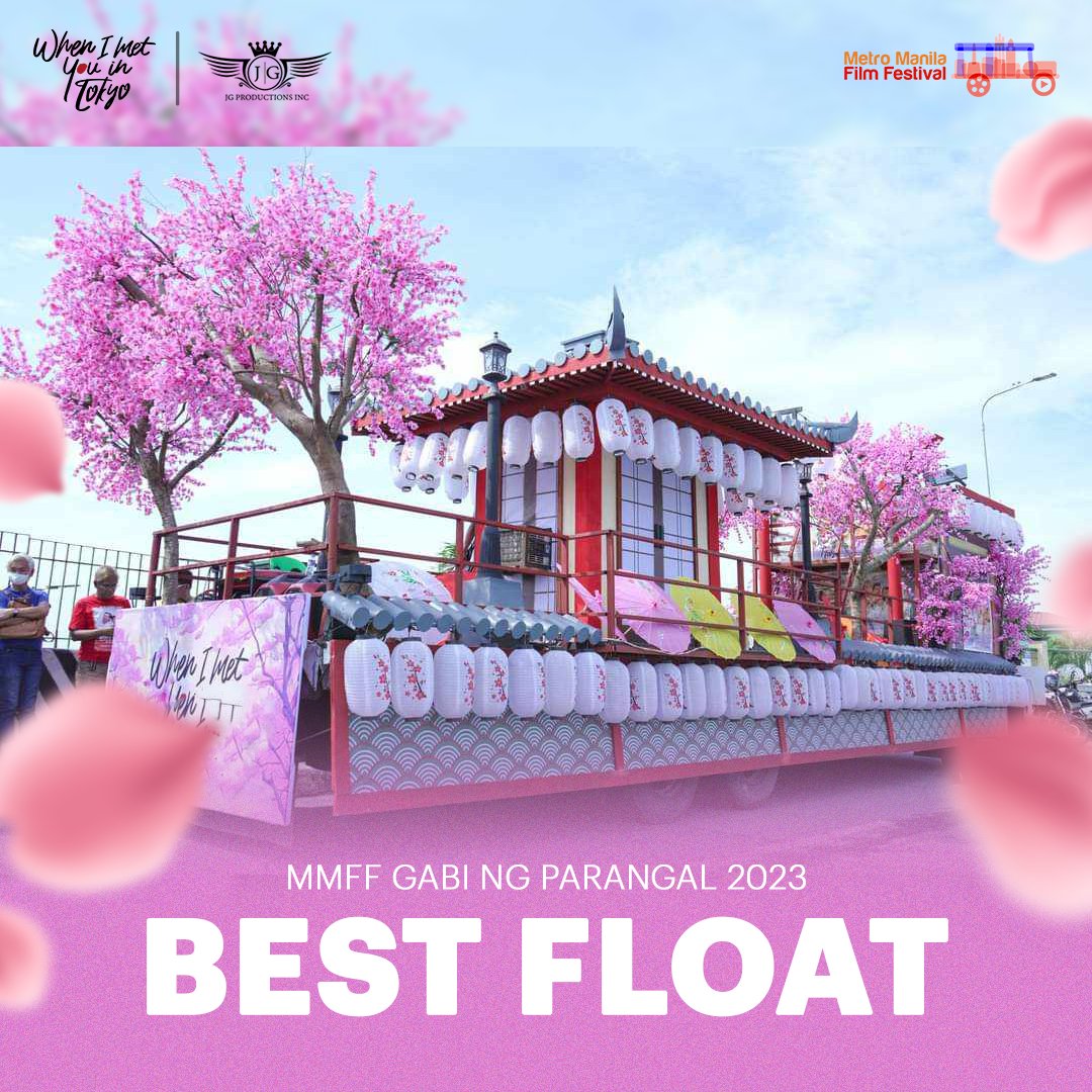 Our 1st Award for tonight: When I Met You In Tokyo BEST FLOAT 🔥✨

Thank you Metro Manila Film Festival! 🙏🏻

#WhenIMetYouInTokyo #MMFFGabingParangal #MMFFBestFloat #MMFF2023