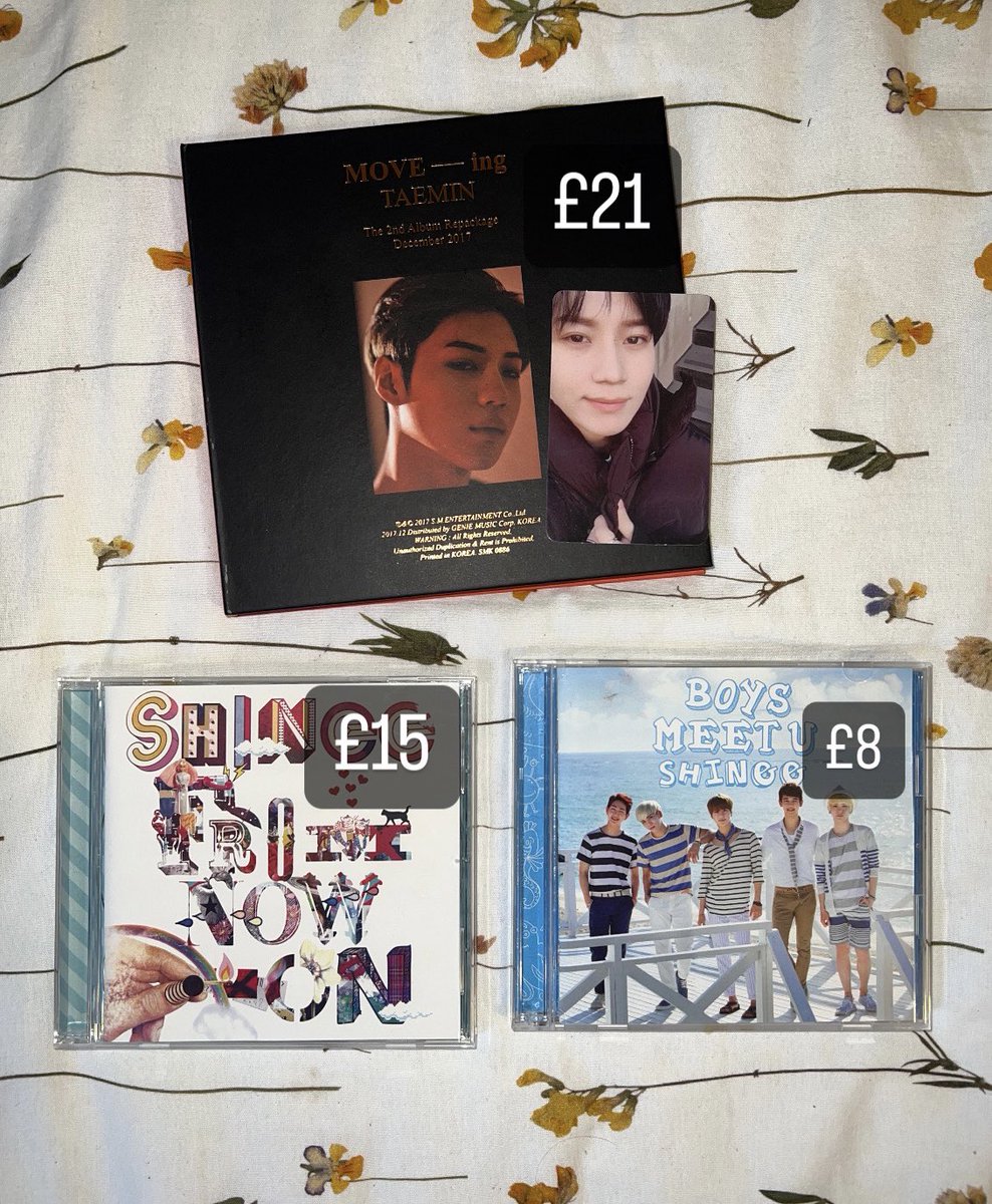 pixiegos_'s tweet photo. [wts shinee key Taemin ]

📍 UK! 
- WW = ok ( + shipping)

dm to buy! https://t.co/bvAjjKd93u