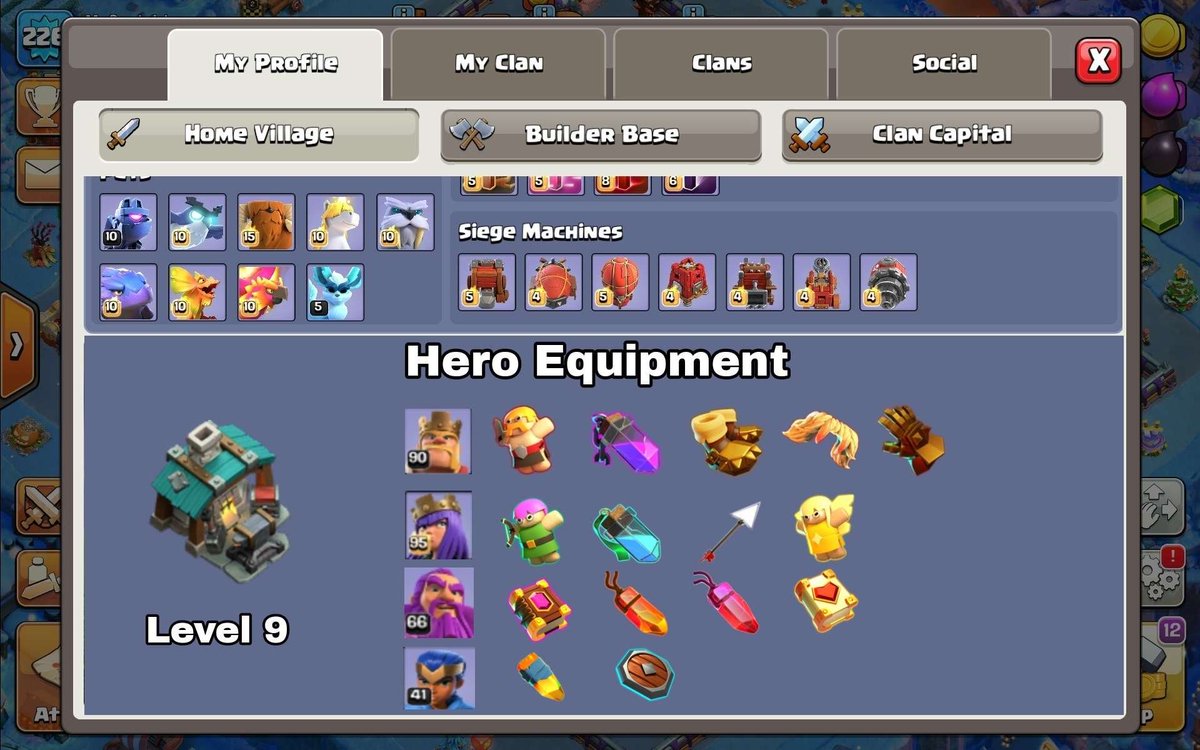 How would you like it if Hero equipment was displayed in your profile? Is something planned for this @ClashofClans ? #clashofclans #coc #heroequipment