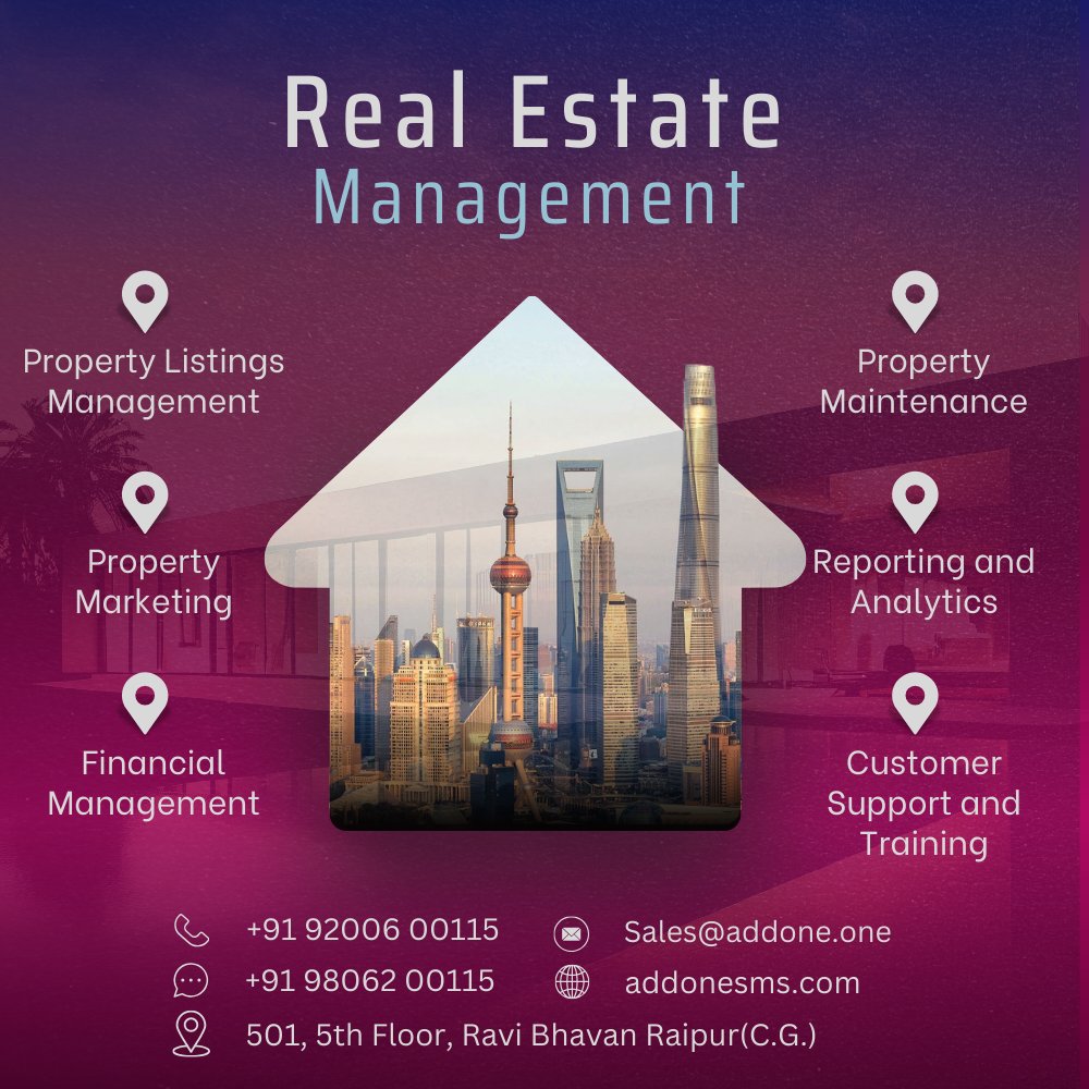Addone_one's tweet photo. 🏠🏠🏠Real Estate Management

#addone #digitalmarketingservices #realestate #propertymanagement #propertydealers #builder #contractor
#searchengineoptimization #softwaredesign #consultingservices #development #databasemanagementsystem  #whatsappmarketing #domain #hosting https://t.co/NYIk3MThD1