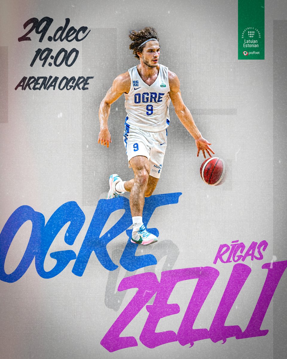 Ogre basketball (@bk_ogre) on Twitter photo 2023 gadu noslēgsim ar mājas spēli pret ambiciozo @Pafleague jaunpienācēju <a href="/RigasZelli/">Rīgas Zeļļi</a> .
Tiekamies sporta arēnā Ogre šo piektdien, 29. decembrī. Spēles sākums plkst. 19:00.
Pērc biļeti -> passportix.eu/en/events/bk-o…
#mesesamogre🔵⚪️ #pafleague 2023 gadu noslēgsim ar mājas spēli pret ambiciozo @Pafleague jaunpienācēju <a href="/RigasZelli/">Rīgas Zeļļi</a> .
Tiekamies sporta arēnā Ogre šo piektdien, 29. decembrī. Spēles sākums plkst. 19:00.
Pērc biļeti -> passportix.eu/en/events/bk-o…
#mesesamogre🔵⚪️ #pafleague