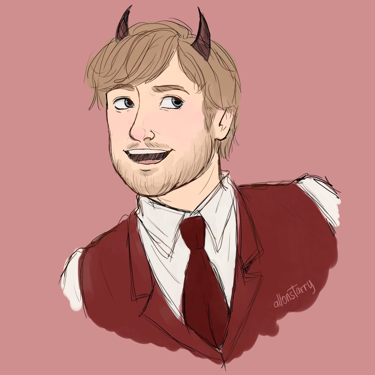 allonstarry's tweet photo. I FINALLY GOT A TABLET WHOOOO 🥹🥹🥹

anw, here's modern demon patrick https://t.co/VzjMeLIZRS