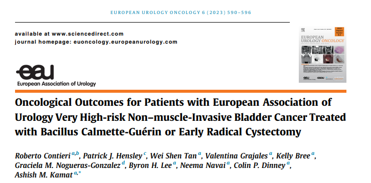 🌟Bladder Cancer Treatment: Bacillus Calmette-Guérin (BCG)  vs. Early Radical Cystectomy
🔬 No significant survival differences  between BCG therapy & early bladder removal in very high-risk  bladder cancer cases. 
💡 BCG could be a  safer alternative for selected patients.