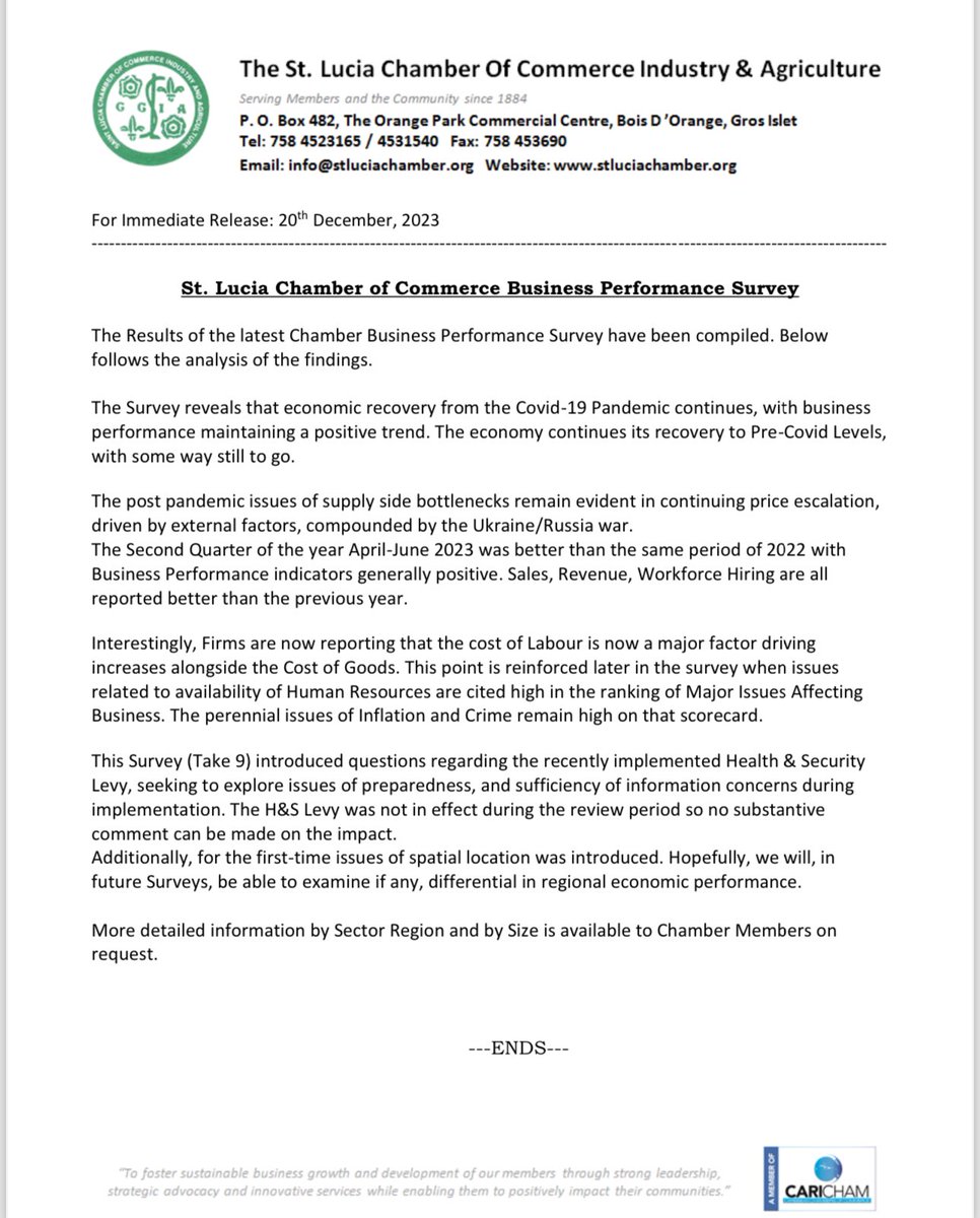 St. Lucia Chamber tweet media