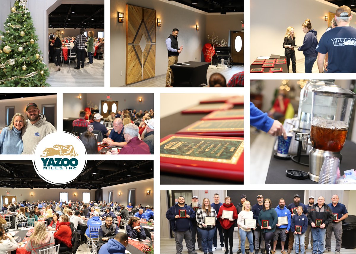 Last Friday was our annual #YazooMills #Christmas luncheon at The Ballroom on Broadway. 🎄🎅
We recognized employees who have been with us for 5-40 years by awarding them with a certificate or plaque! Thank you for your outstanding work this year!
 #EmployeeAppreciation