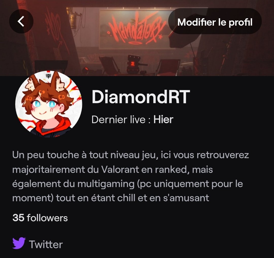 DiamondRT_'s tweet image. Hello les gens de ma TL petit tweet pour vous dire que  j'ai commencé les streams depuis le 15, et j'aimerai bien être affilié et il me manque "que" 15 follows pour l'atteindre, donc si vous voulez m'aider un peu dans cette quête un petit clique peut beaucoup aider 🙏🏻❤️
