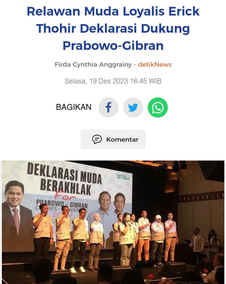 GabardaJames's tweet photo. Keren! Relawan Muda Royalis yang cinta pada Erick Thohir kini berikan dukungan terhadap paslon 02 Prabowo Gibran

#RelawanCakETutk02 #RelawanETutk02 https://t.co/9YNbiSOMUE