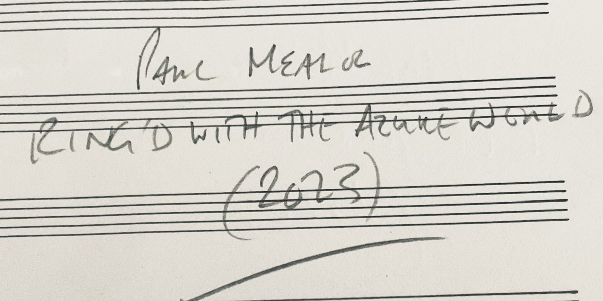 PaulMealor's tweet photo. Just finished #composing my final piece of 2023 - ‘Ring’d By The Azure World’ for the 2024 @3choirs Festival. Sooooo excited to hear it come alive next year! #ThreeChoirs #Choir #Choral #Worcester https://t.co/hrKBgbh3uT