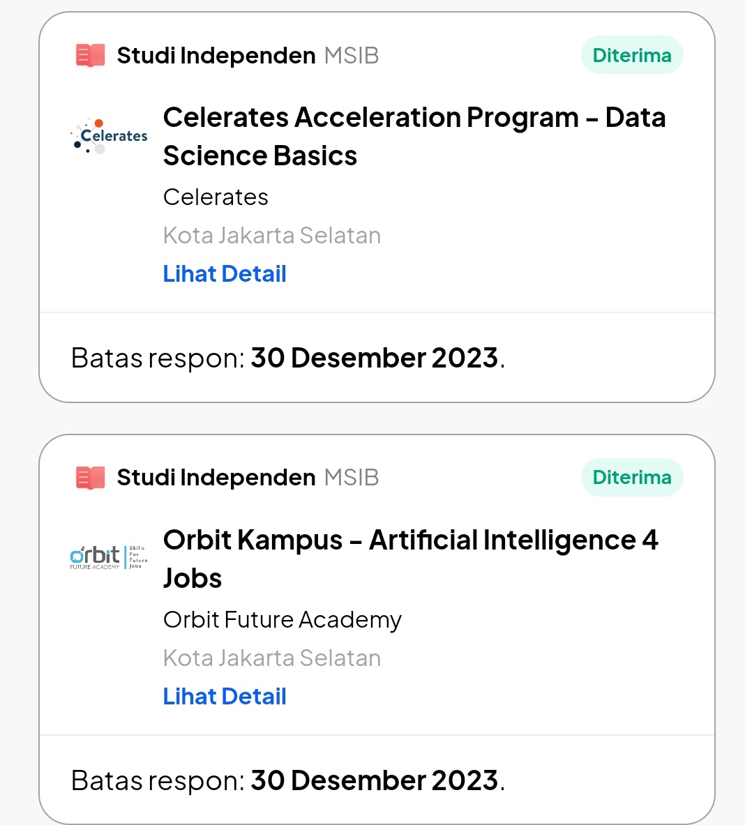 Halo, apakah ada alumni dari Celerates dan Orbit kampus buat studi independen? Bolehkah review-nya dan saran yang bisa diberikan kepada calon penerima? Terimakasihhh.