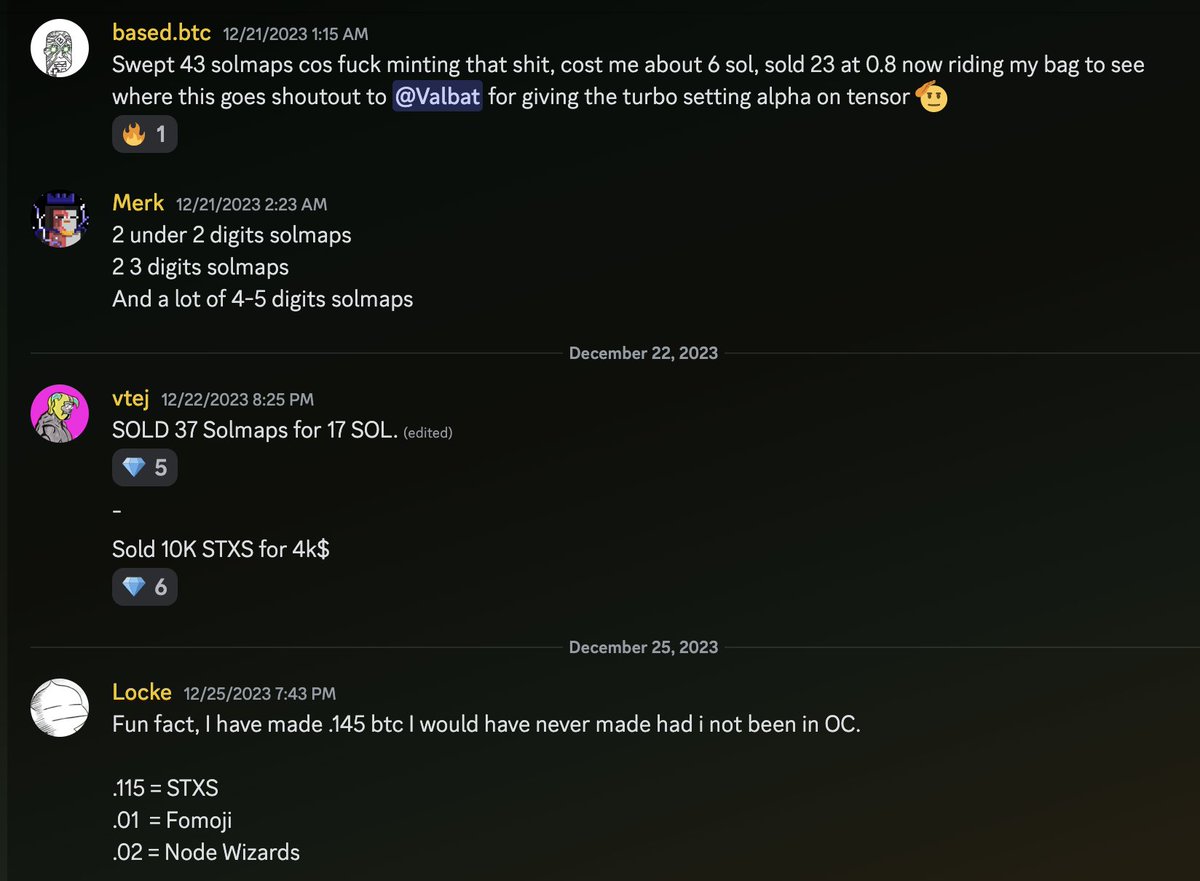 DeityFNF's tweet photo. Welcome @cydelmg, our first purchaser on secondary at 0.075btc (4-5x mint price)!  

Ordinal Codes has brought in an estimated $500k this month in whitelists and alpha from the following plays:
@fomojis
#STXS  
Solmaps 
$VEDA
@sparksordinals
@ordinalrugs
@thenodewizards
@_OrdinalStudio_
@Cypherprints and more  

#OConTop