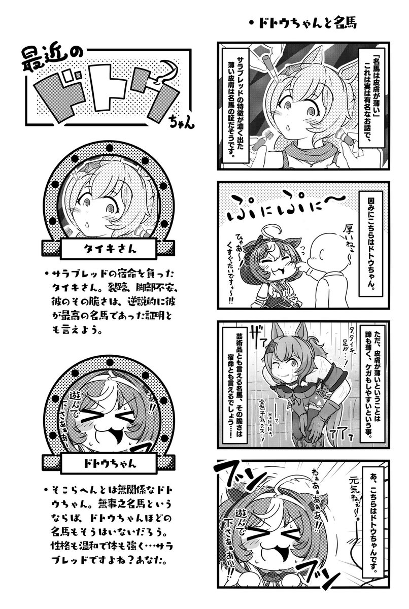 他にもいっぱいあるけど、絞ったらこの4枚かな? みんな可愛いドトウちゃん&タイキさん!  #今年も残りわずかなのでお気に入りの4枚を貼る