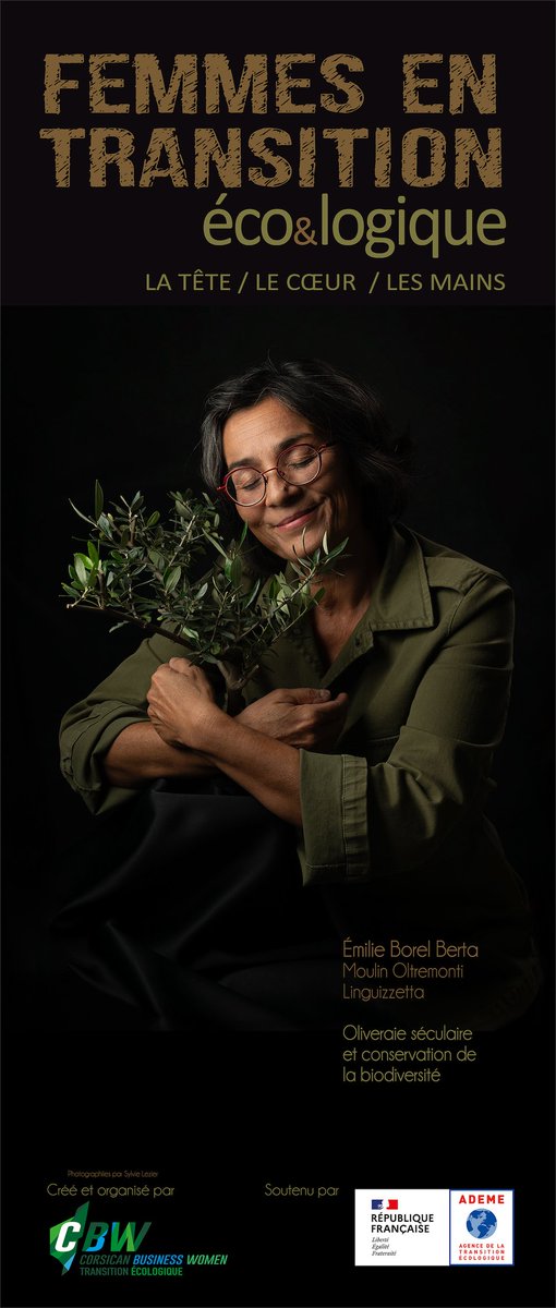 FEMMES DE LA TRANSITION ECO&amp;LOGIQUE
- Emilie BOREL
Intégration et conservation de la biodiversité
+d'infos sur corsicanbusinesswomen.eu/transition/art…
Campagne soutenue par l'ADEME