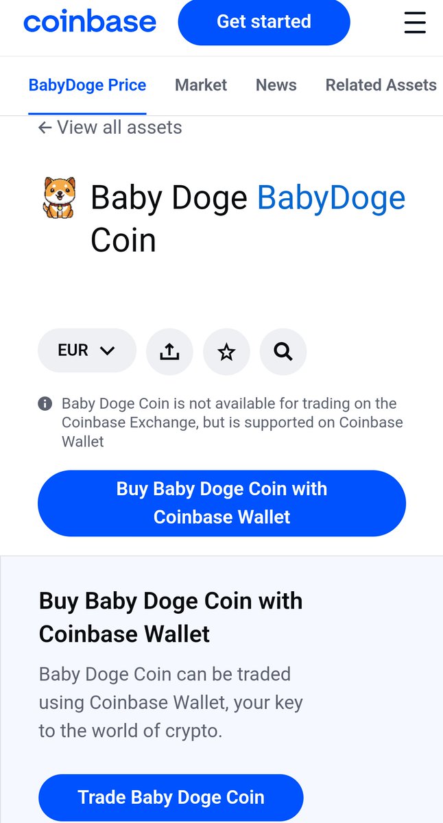 Crypto_world_8's tweet photo. 😲😳 OMG #Babydoge is supported by #Coinbase with information on the exchange 🛸 https://t.co/OSK6ihw67N