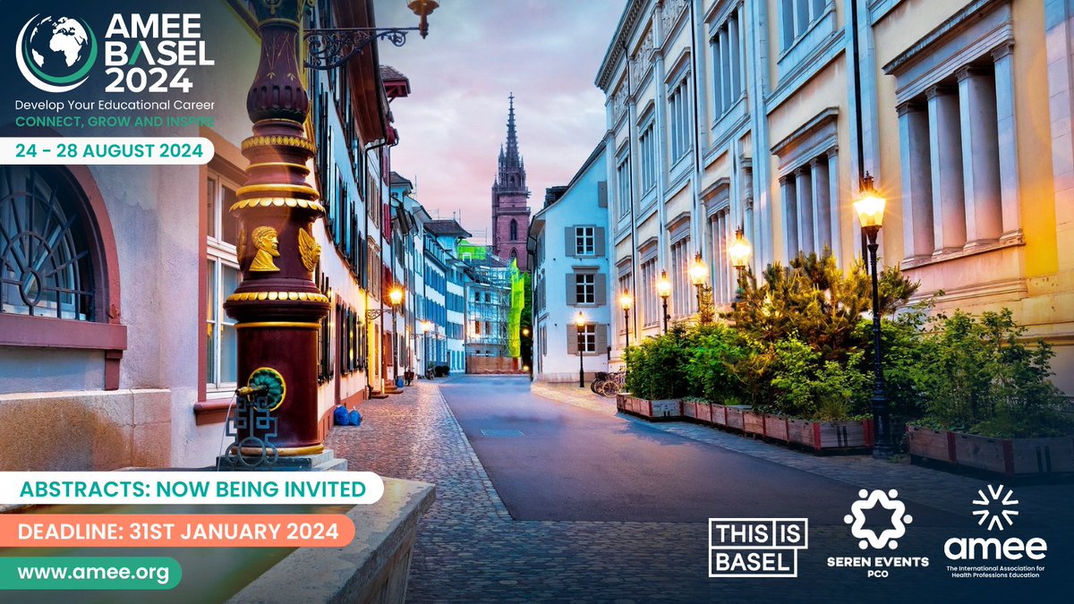 AMEE_community's tweet photo. 🌟 Attention all #HealthProfessionsEducators 🌟
Don't miss the 31.01.24 deadline - #AMEE2024's final abstract call!
Now accepting abstract submissions relating to any aspect of #HPE
Present your work & reach a global audience: https://t.co/t4e4zwhinT
#MedEd #ConnectGrowInspire https://t.co/84uvZiPLEz