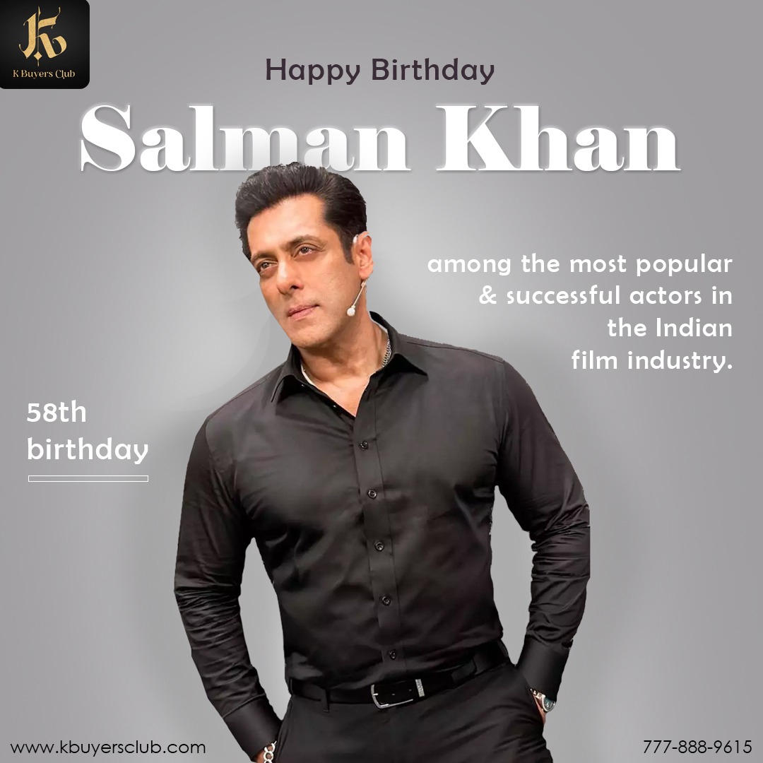 Happy Birthday Salman Khan!
He's a Film actor, artist, painter, humanitarian, Perfect in many ways.
.
.
#salmankhan #58thbirthday #indianfilmindustry #kbuyersclub #realestate