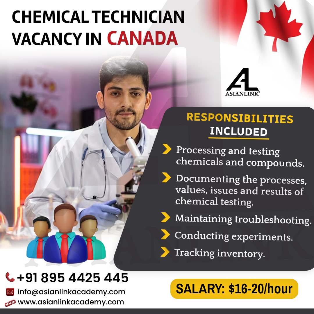 Are you a Chemical Technician looking for new opportunities? 

#job #chemicaltechnician #canada #recruitment #immigration #ChemicalTechnician #ChemTechJob #LabTechCanada #ChemicalAnalysis #LabJob #ChemicalIndustry #HiringChemTech #ScienceJobsCA #ChemicalLab #LabTechnician