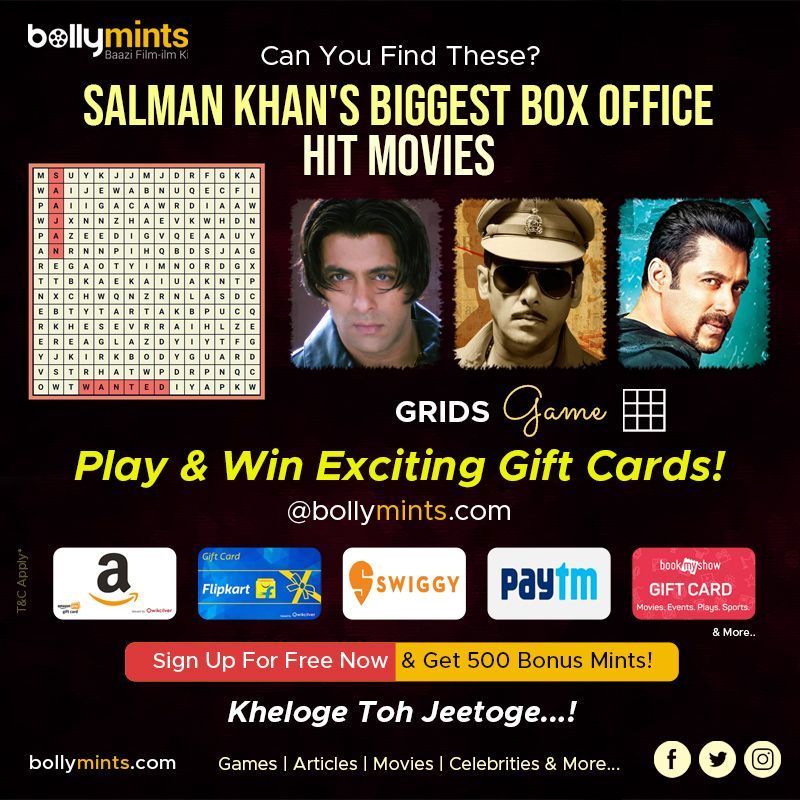 BollyMints's tweet photo. #Grids : Can You Find These?
#SalmanKhan's Biggest #BoxOffice #Hit #Movies
#GridsGame #Special #Game #Fun #HBDSalmanKhan #HappyBirthdaySalmanKhan #SalmanKhanMovies
#Play And #Win Exciting #GiftCards #Vouchers & #Coupons #Redeem Your #Mints
Let's Start : https://t.co/Qdo3BynDo3 https://t.co/7wuKJddlth