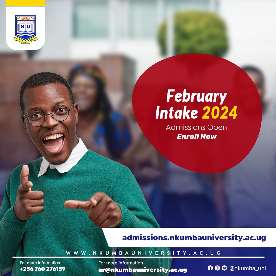NkumbaUni's tweet photo. Good afternoon!

As you enjoy moments with friends and family, kindly allow us to indulge into your valuable time for value addition.

Spare a minute and visit our website at https://t.co/wZEBfpoqJc or scan QR code on the poster to explore a range of courses offered at the school of Social Sciences.

“We commit to equipping you with not just knowledge but also skills. By the time you graduate, you will proudly be a critically thinking, creative and professional member of society.” – Dr. Ann Abaho, Dean - School of Social Sciences.

Courses offered at the School of Social Sciences include; Security and Strategic Studies, International Relations and Diplomacy, Public Administration and Management, Monitoring and Evaluation, Human Rights and Human Development, Social Work and Social Administration, Development Studies, Community Based Studies, Journalism and Public Relations plus Counselling.

Enroll Now!

@MODVA_UPDF @Ugandapolice1 @AKasingye 

#I_Owe_You