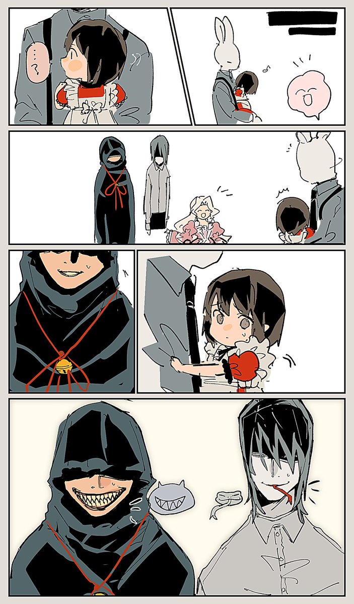 チェシャ猫とビルさんが笑うようになったきっかけを妄想した幻覚強め漫画 