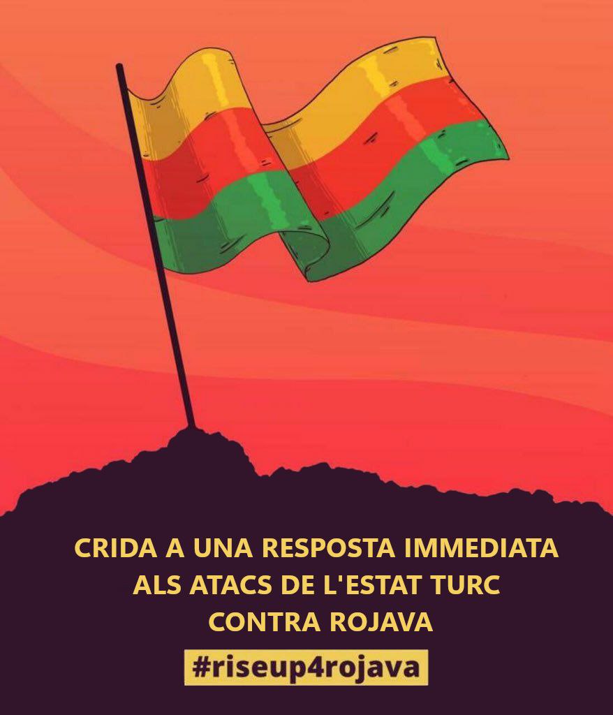 Endavant_OSAN's tweet image. 🔴 Des del passat 23 de desembre, l'estat turc ha iniciat una nova ofensiva contra Rojava. Com a l'octubre, Turquia està atacant infraestructures bàsiques i centres de treball per tal de posar en perill la vida de la població.
#RiseUp4Rojava
