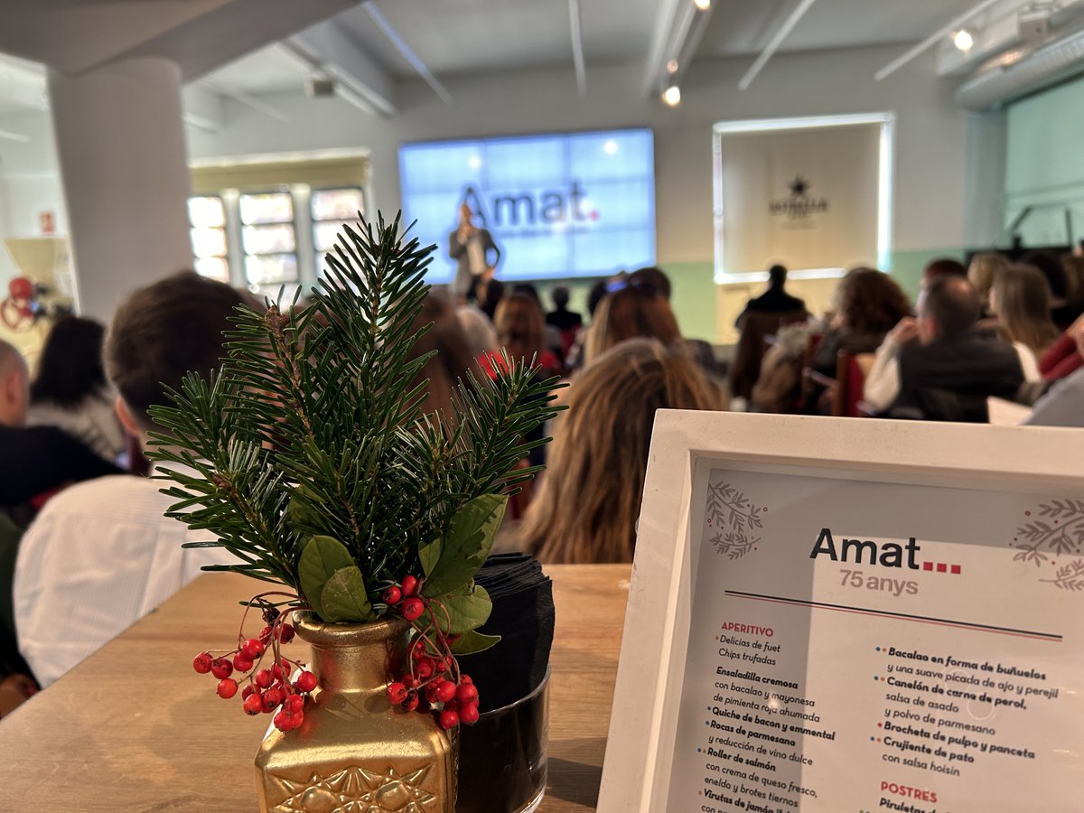 Last Friday, December 22nd, the Amat team attended the Christmas lunch. 🎄✨ It was a very entertaining day among colleagues. 🥂