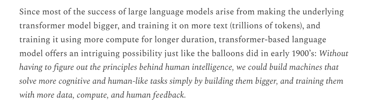 enjoyed this from @dileeplearning -- are transformer models like dirigibles? blog.dileeplearning.com/p/welcome-to-t…