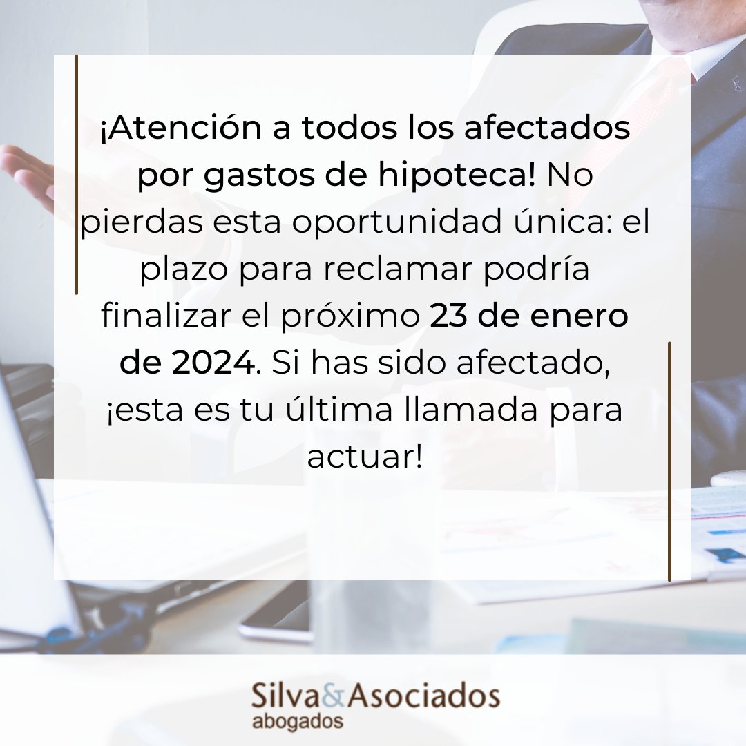 SilvaAsociados's tweet photo. ☑️ {#ÉxitoSilva}
⚖️ Casos de éxito de Silva & Asociados: Gastos de hipoteca.
#hipoteca #gastos #clausulas #SilvaAsociados #exitolaboral #judiciales #derecho #justicia #legal https://t.co/WShhJp22ix