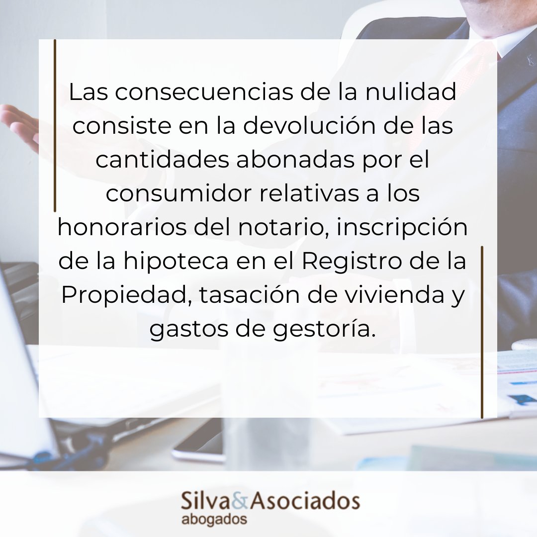SilvaAsociados's tweet photo. ☑️ {#ÉxitoSilva}
⚖️ Casos de éxito de Silva & Asociados: Gastos de hipoteca.
#hipoteca #gastos #clausulas #SilvaAsociados #exitolaboral #judiciales #derecho #justicia #legal https://t.co/WShhJp22ix