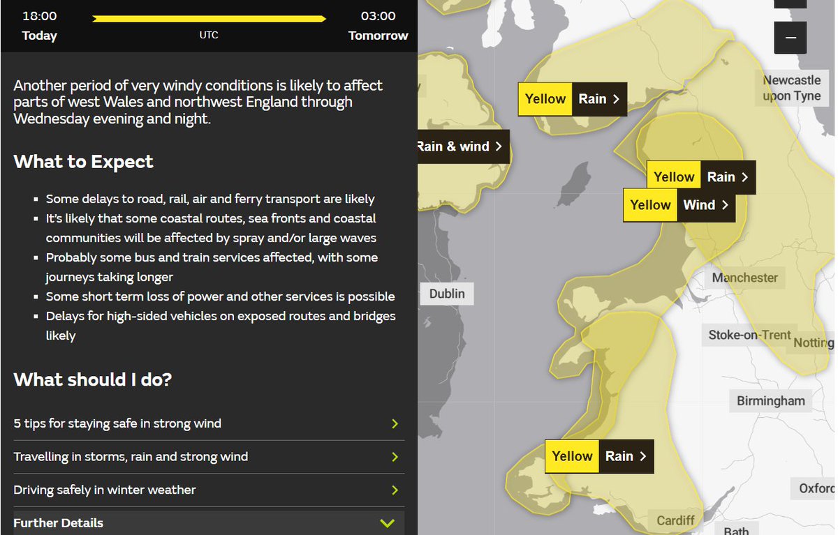 ⚠Rhybudd Tywydd Melyn⚠ @metoffice wedi cyhoeddi #RhybuddTywydd melyn ar gyfer gwyntoedd cryf a glaw🌬️ gydag effaith bosibl ar amodau gyrru. ⛈️Rhybudd glaw yn ei le tan 18:00yh. 💨Rhybudd gwynt yn ei le o 18:00yh heno tan 03:00. #StormGerrit