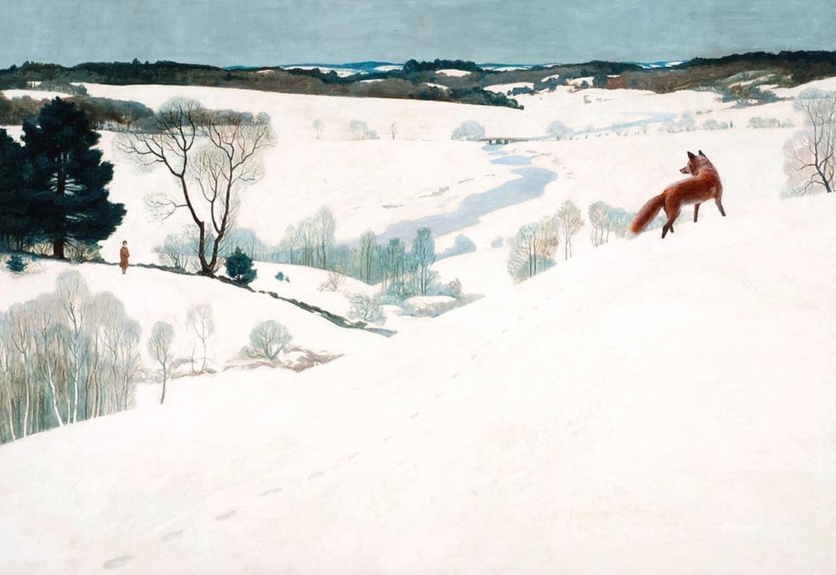 N.C. Wyeth (1882-1945) Fox in the Snow, 1935.