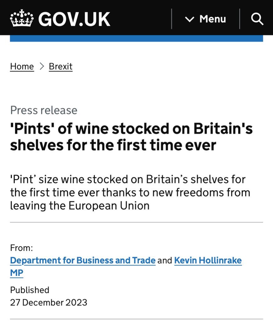 GavinQuinney's tweet photo. Duty on a pint of wine v continental Europe🍷

UK 🇬🇧 £2.02
Ned 🇳🇱 42p
Bel 🇧🇪 36p
Pol 🇵🇱 19p
Fra 🇫🇷 2p
Ger 🇩🇪 0p
Ita 🇮🇹 0p
Spa 🇪🇸 0p
Por 🇵🇹 0p
Aus 🇦🇹 0p
… and many others

Plus VAT on the duty and the wine. (UK duty on 568ml of wine 11.5%-14.5% abv is £2.02 plus 20% VAT = £2.42.) https://t.co/rJdgd8xd7L